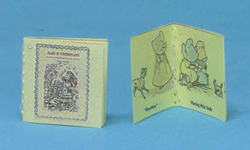 Dollhouse Miniature Alice & Sunbonnets Readable Books, Antique Repro
